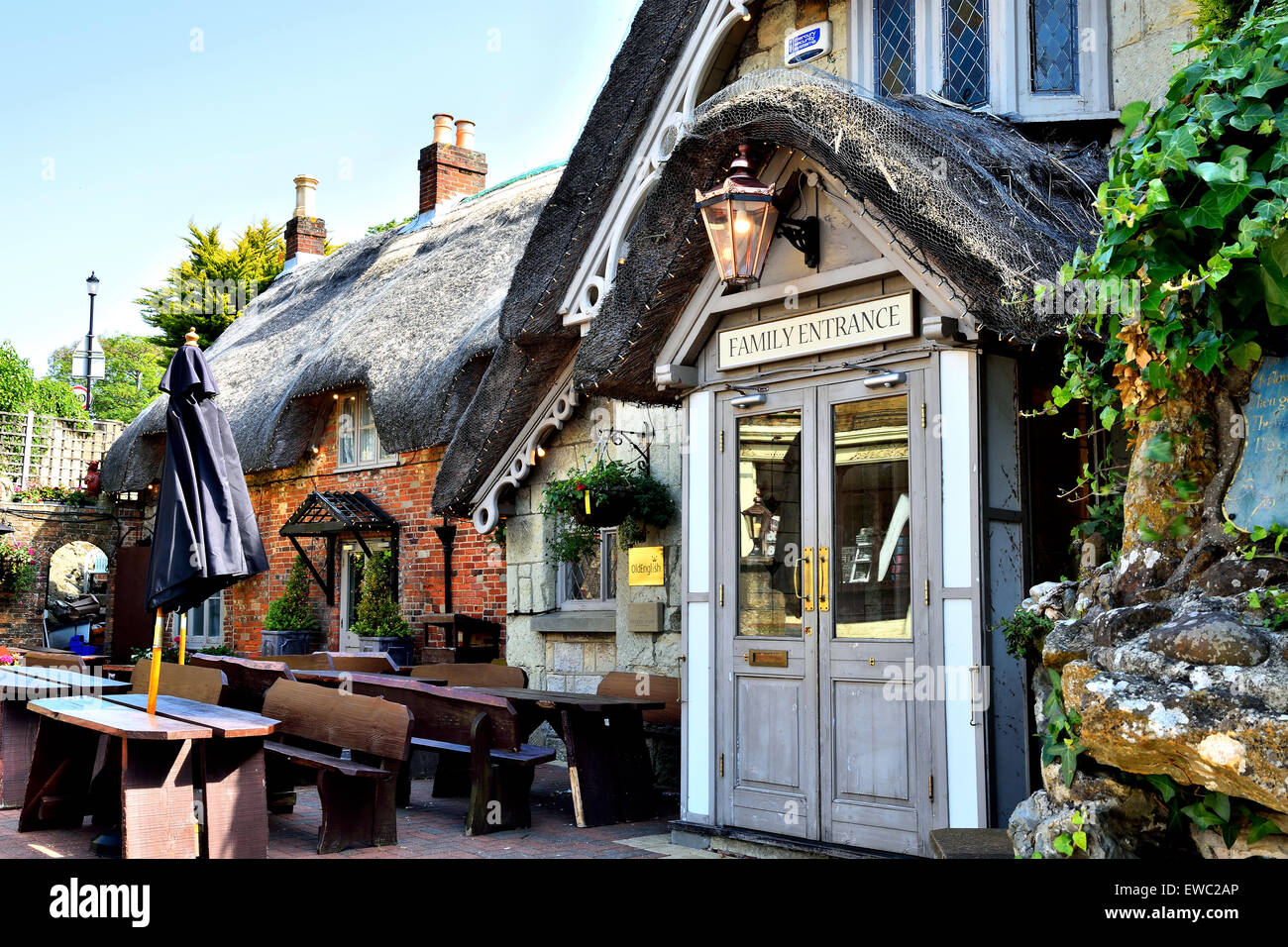 Vieille ville de Shanklin Banque D'Images