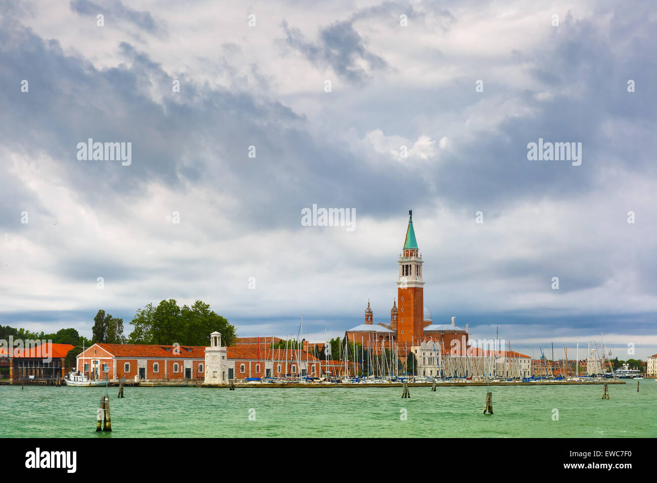 San Giorgio Maggiore dans la lagune de Venise, Italie Banque D'Images