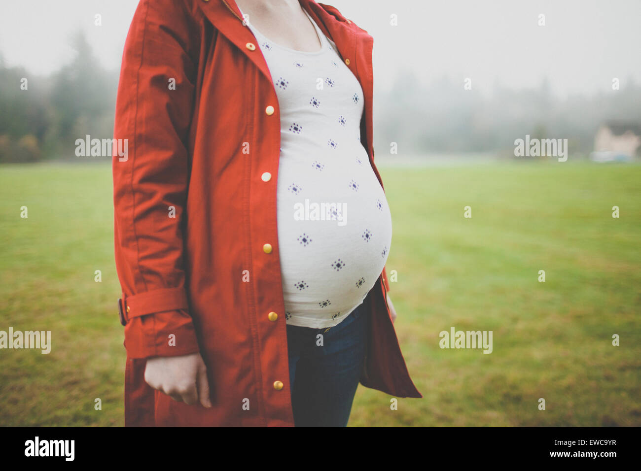 Portrait d'une femme enceinte. Banque D'Images