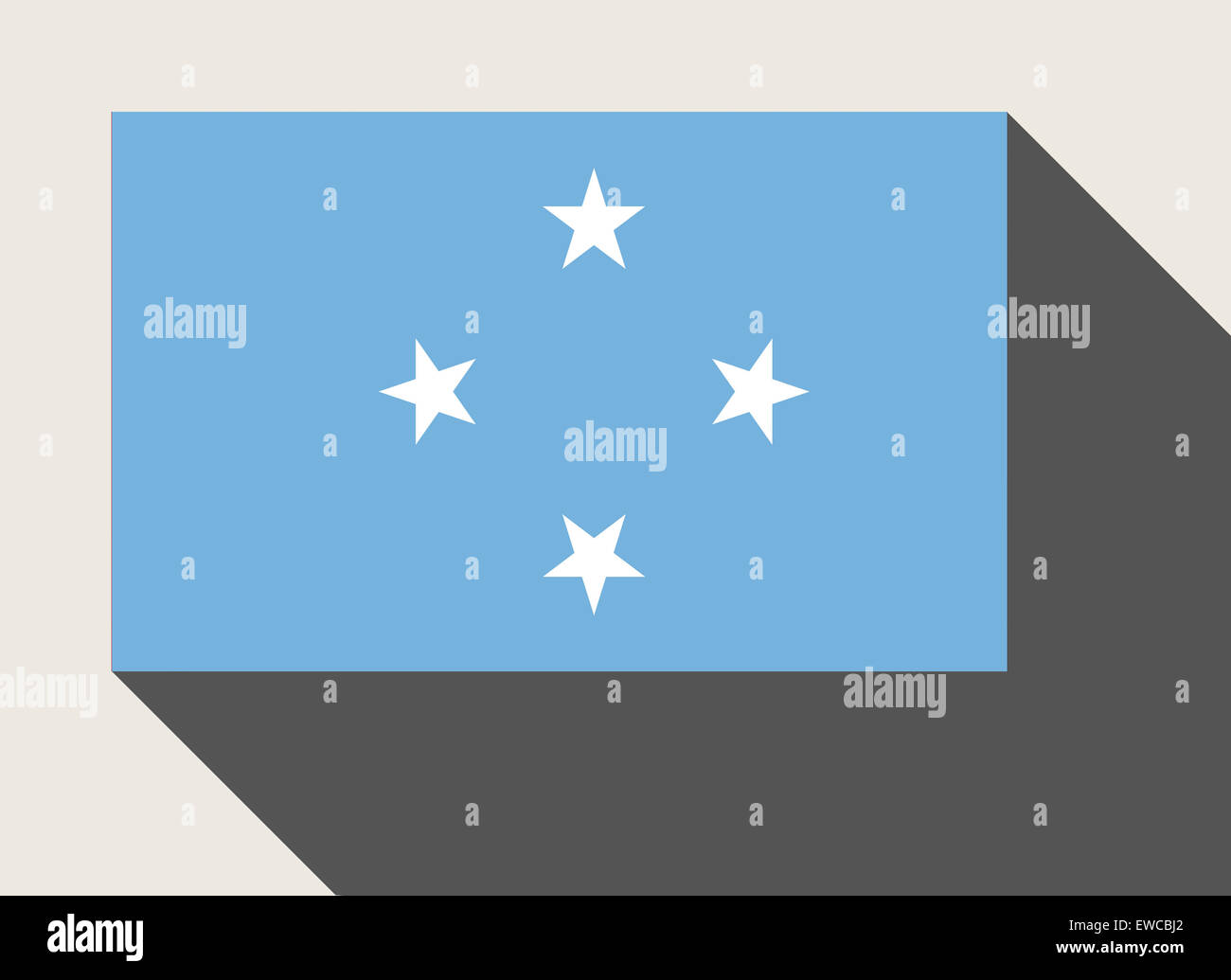 États fédérés de Micronésie drapeau dans télévision web design style. Banque D'Images