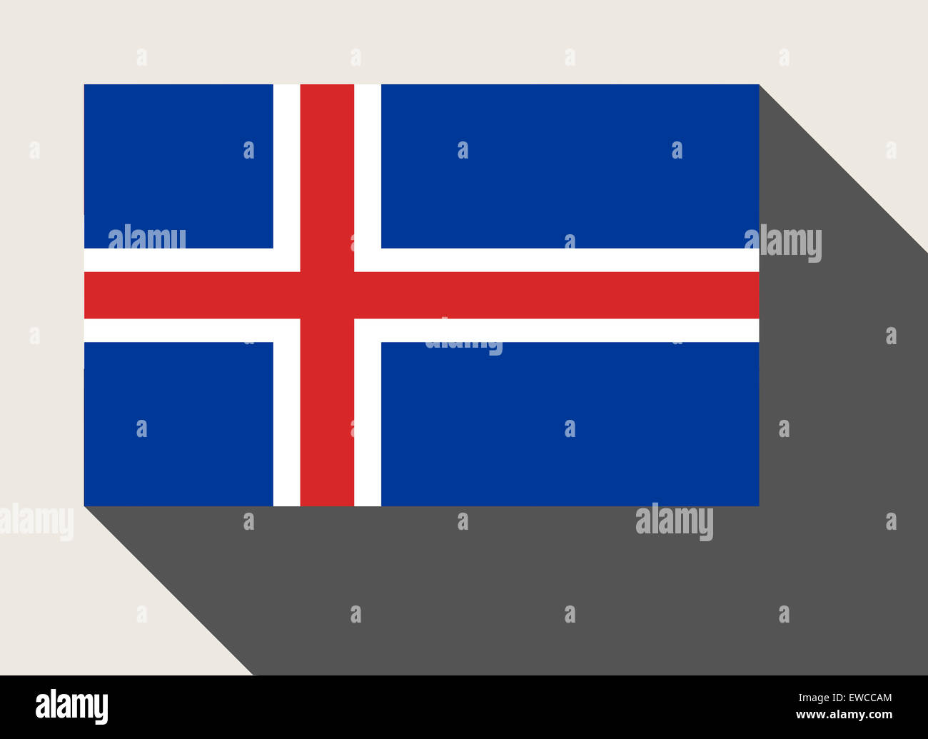 L'Islande drapeau dans télévision web design style. Banque D'Images