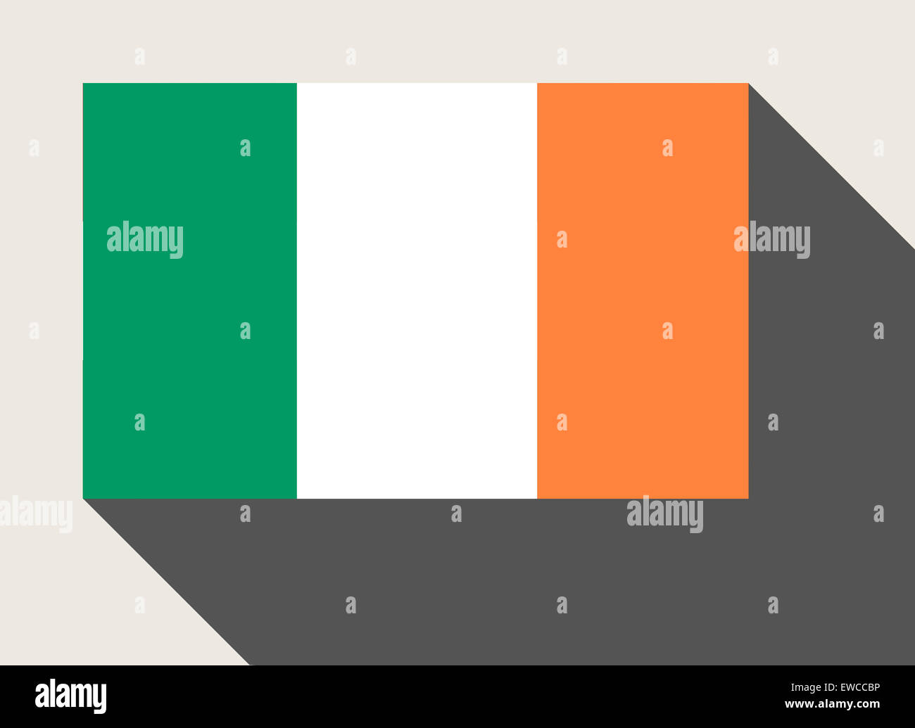 République d'Irlande drapeau dans télévision web design style. Banque D'Images