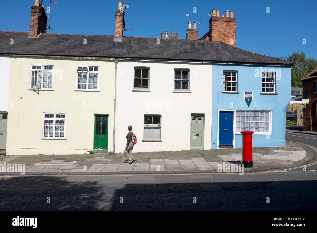 Terrasse maisons longue rue Devizes Banque D'Images