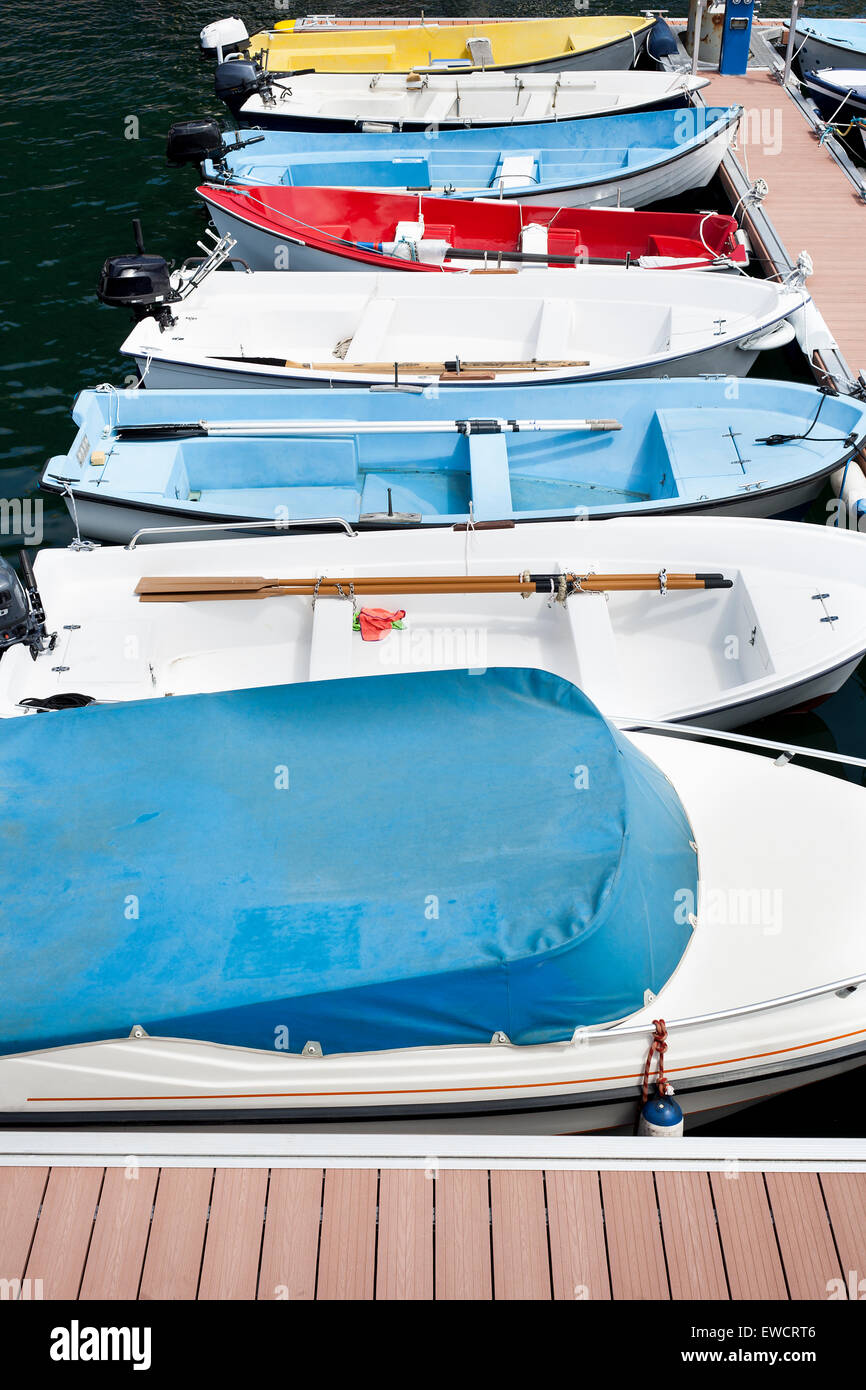 Bateaux amarrés. Banque D'Images