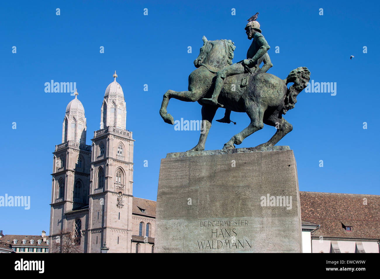 Statue de Hans Waldmann, Zurich, Suisse Banque D'Images