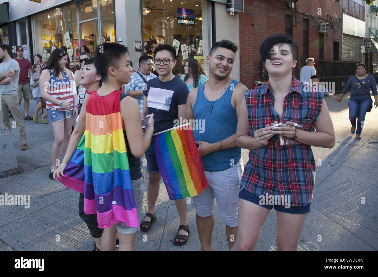 LGBTQ, Gay Pride Parade qui a lieu chaque année sur la 5ème Avenue à Park Slope, Brooklyn, NY. Banque D'Images