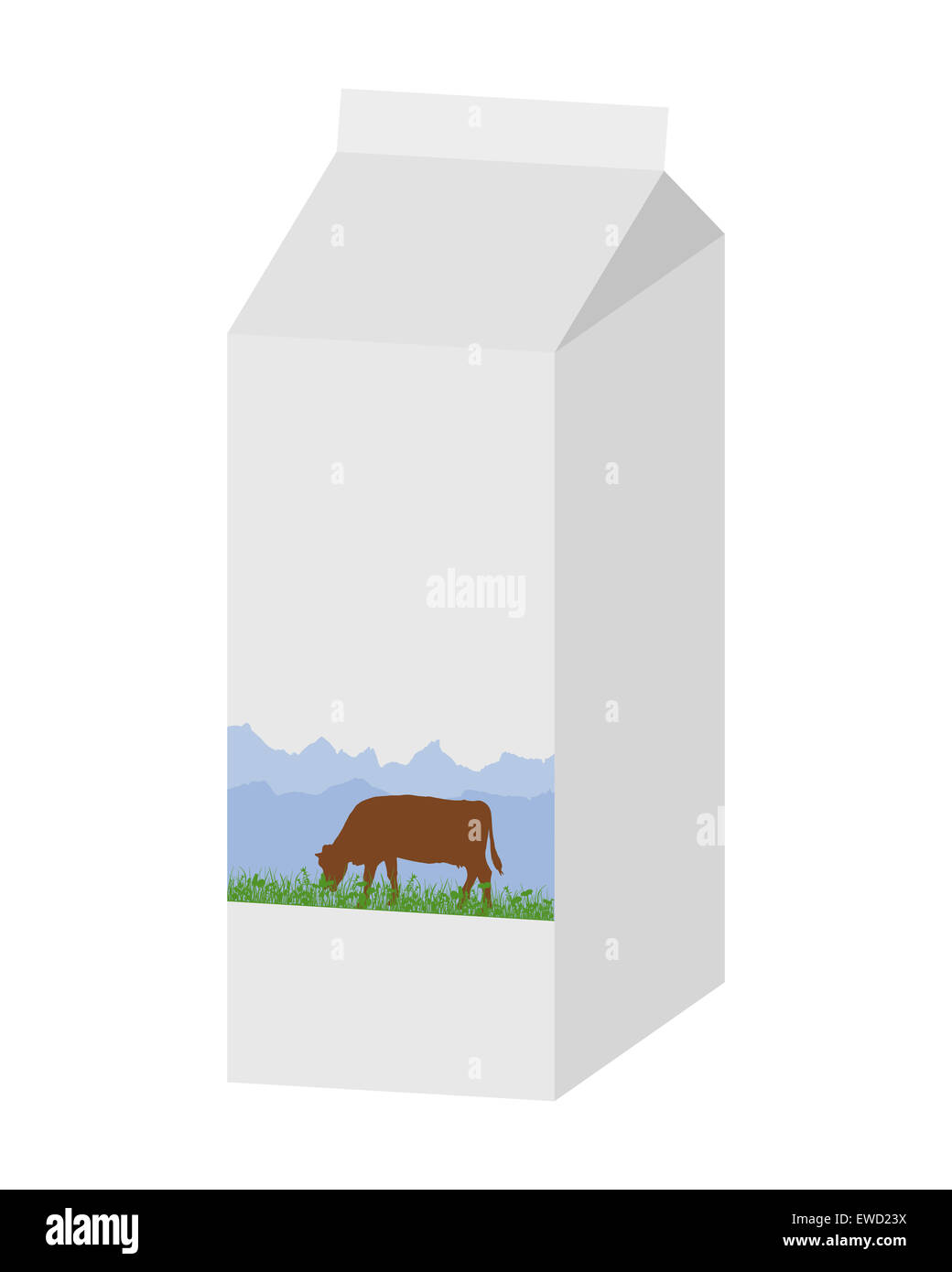 Carton de lait Banque D'Images