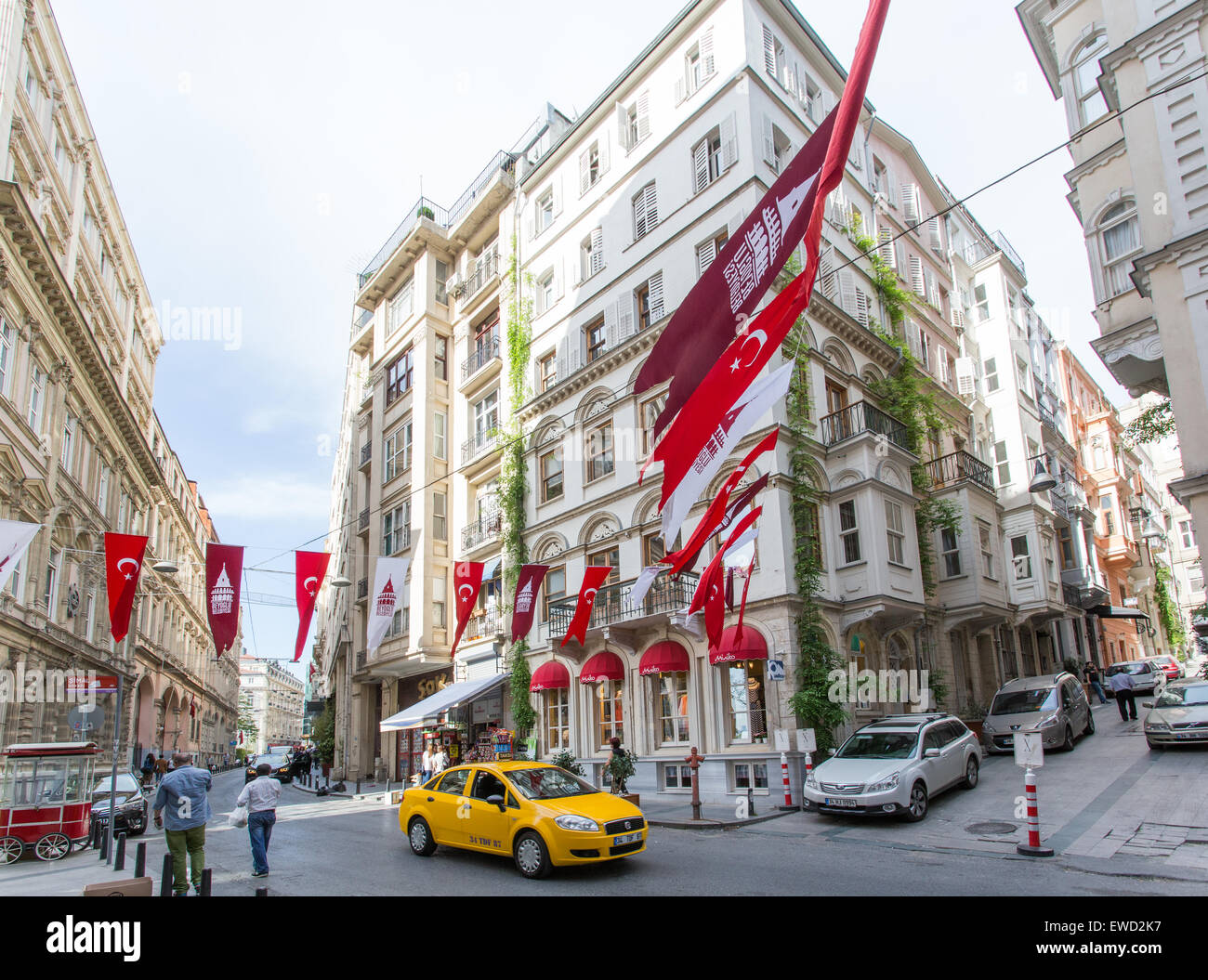 Dans le district de Beyoglu Istanbul Turquie Banque D'Images