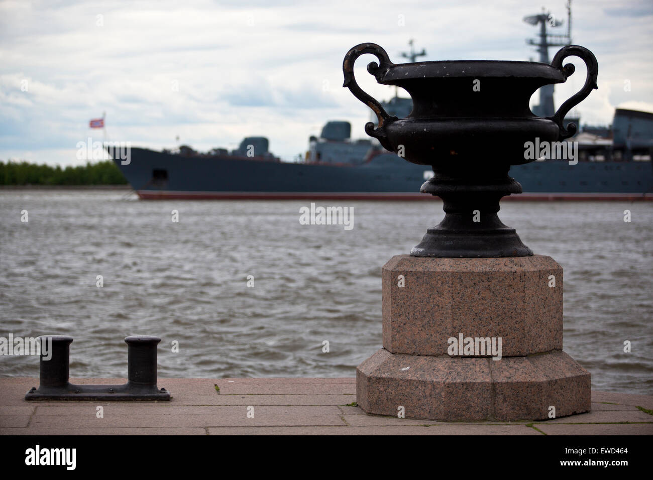 Kronstadt - une base navale de la flotte Baltique Russe Banque D'Images