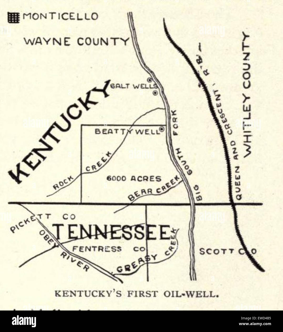 McLaurin,(1902) PIC.024 Oil-Well première du Kentucky Banque D'Images