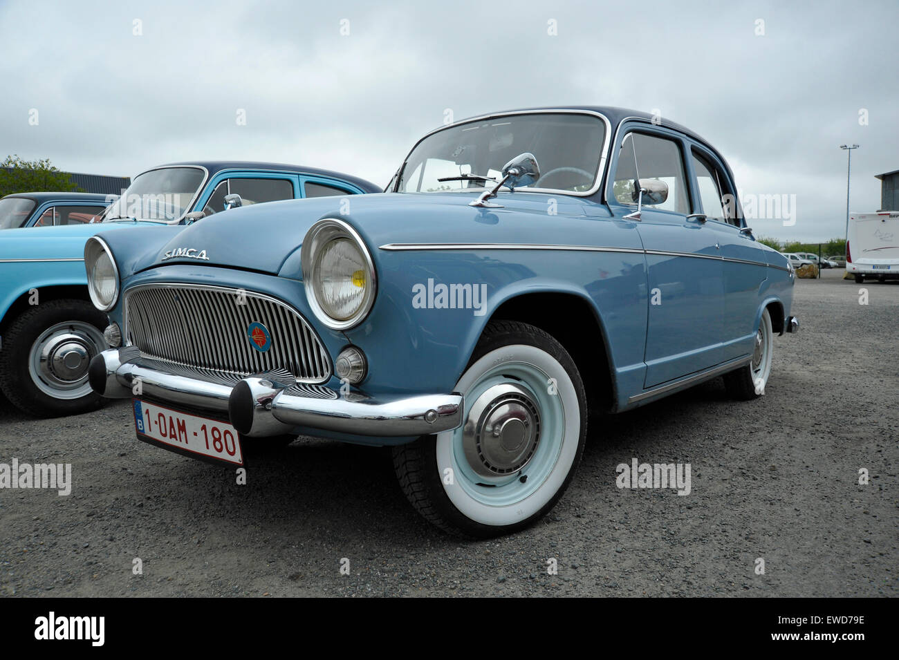 Salon de voiture Simca française classique Banque D'Images