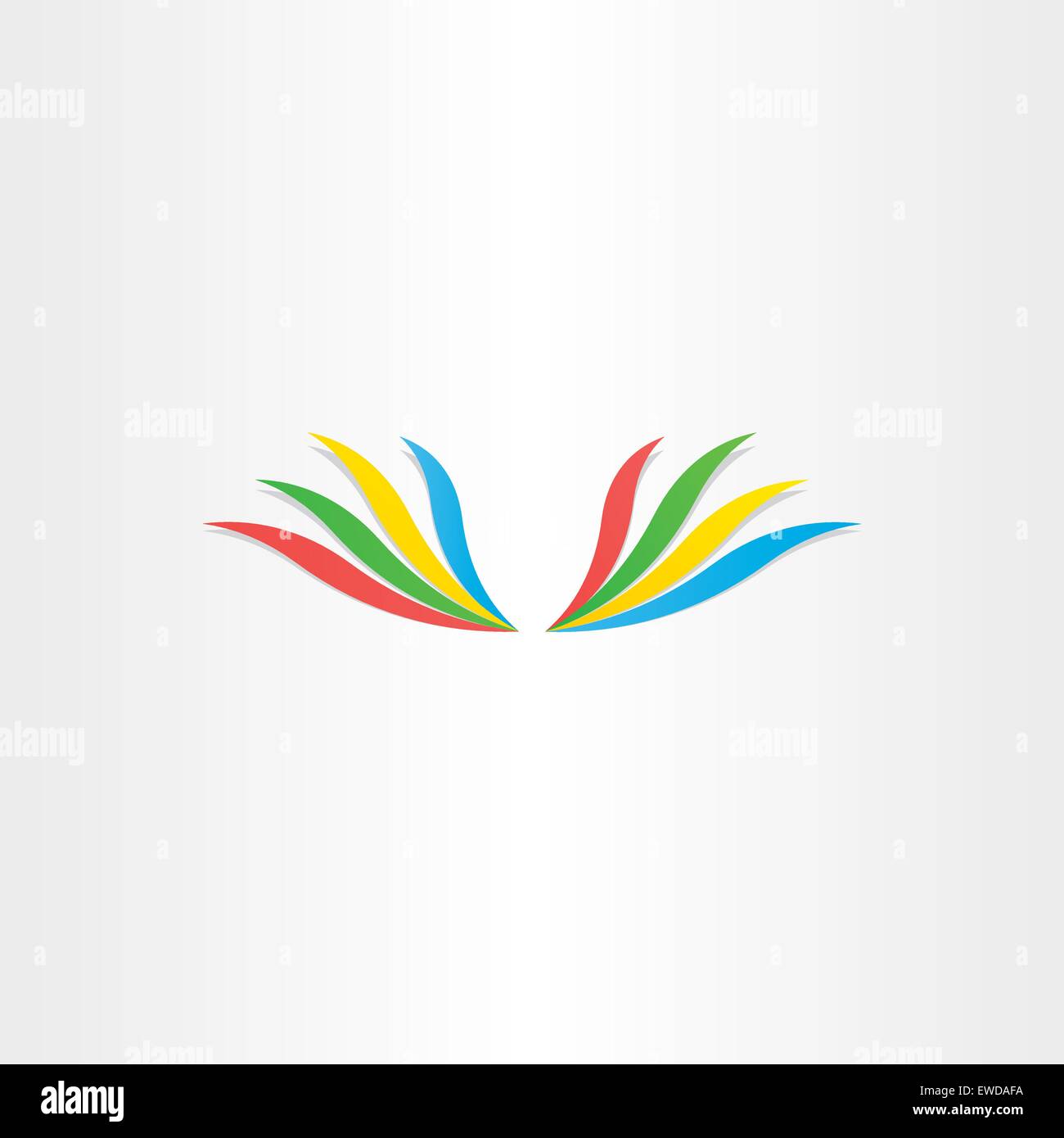 Abstract colorful design icône ailes Illustration de Vecteur