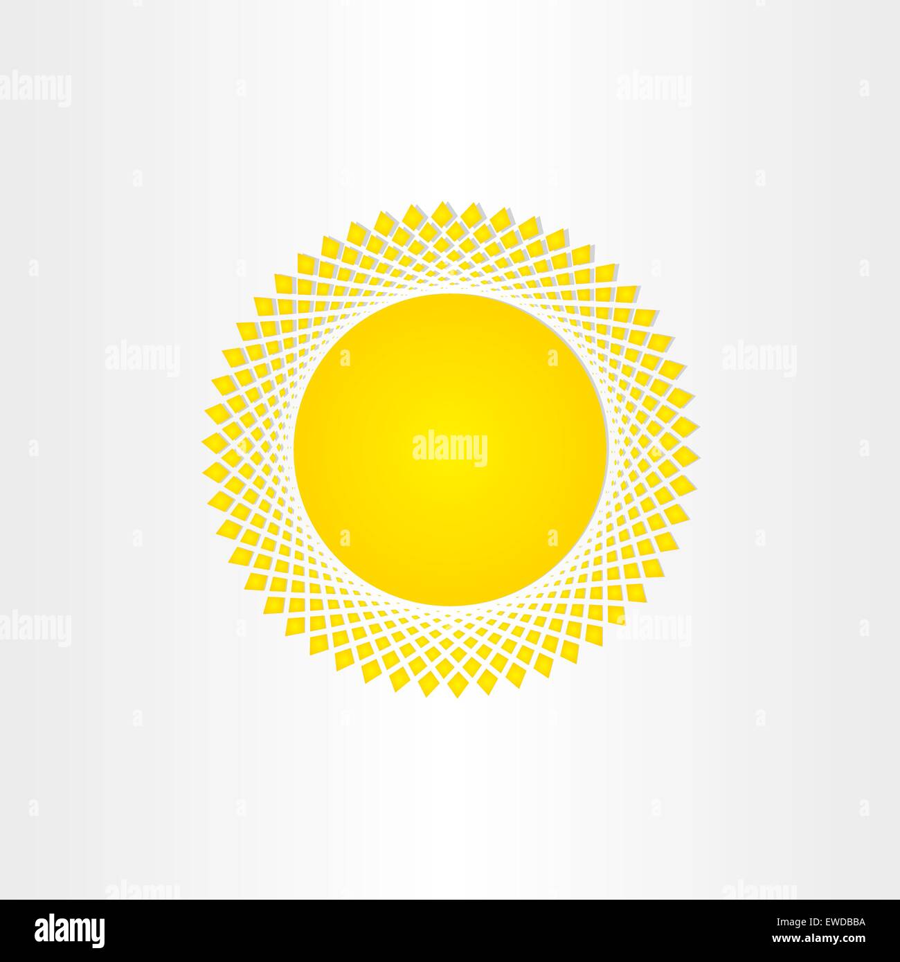 L'icône jaune de l'énergie solaire sun design symbole Illustration de Vecteur