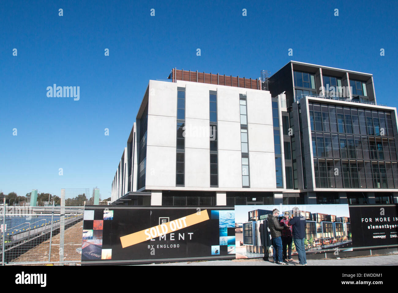 Le programme de renouvellement urbain de Kingston sur les rives du lac Burley Griffin à Canberra, Territoire de la capitale australienne, Australie Banque D'Images