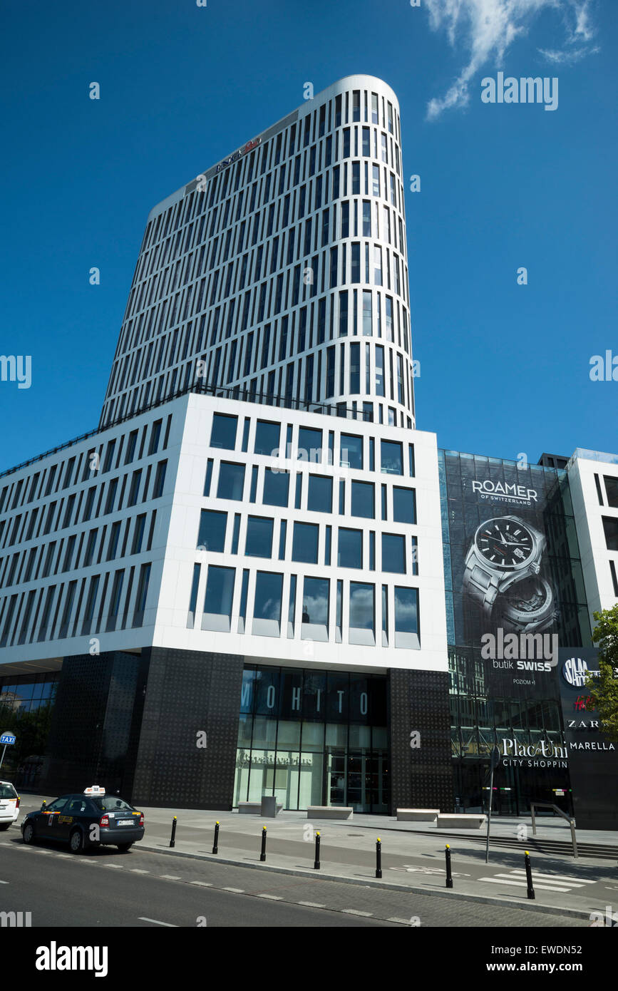 Plac Unii City Square, Union de Lublin, Varsovie, Pologne Banque D'Images