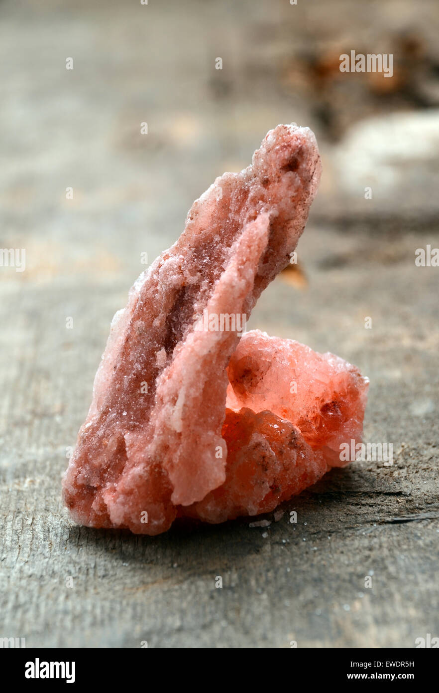 Cristal de sel rose de l'himalaya l'image en haute résolution Banque D'Images