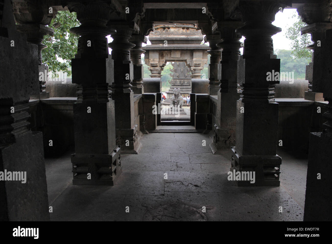 Vishweshwar Mahuli Kashi, temple de Sangam, Satara, Maharashtra, Inde Banque D'Images