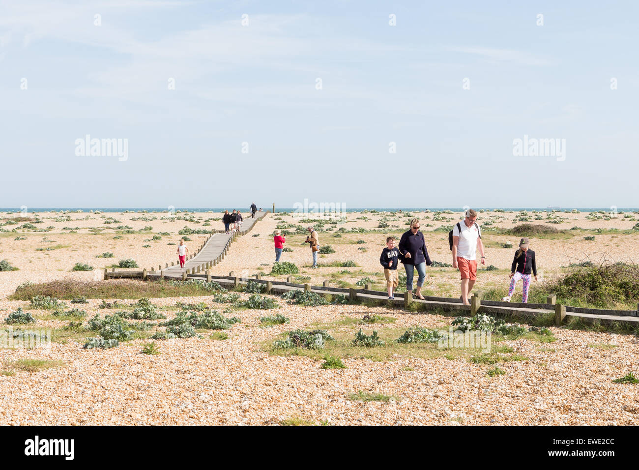 La promenade de Dungeness, Kent, Angleterre Banque D'Images