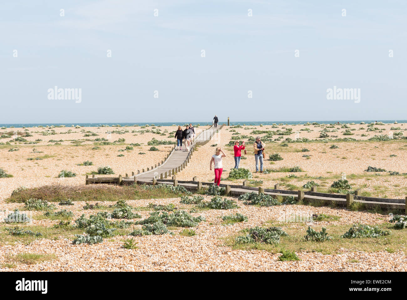 La promenade de Dungeness, Kent, Angleterre Banque D'Images