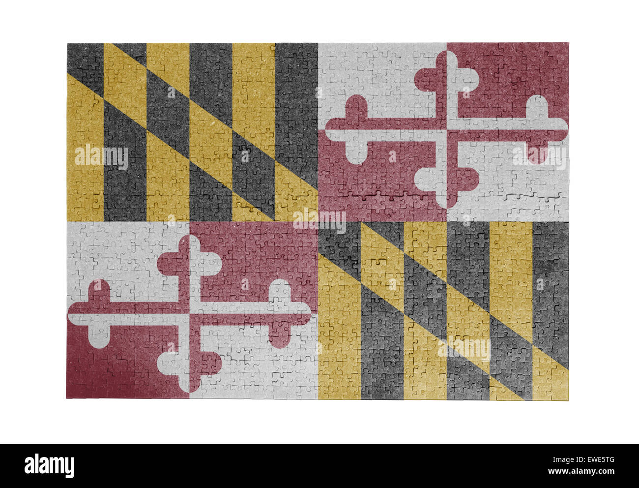 Grand puzzle de 1000 pièces - drapeau - Maryland Banque D'Images