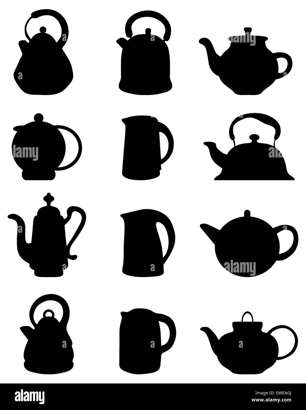 théières Banque D'Images