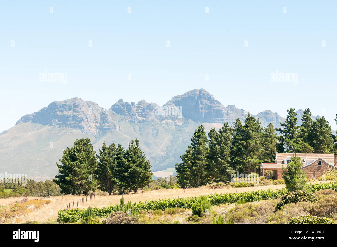 La Helderberg (clear mountain) près de Somerset Ouest dans la province du Cap-Occidental en Afrique du Sud Banque D'Images