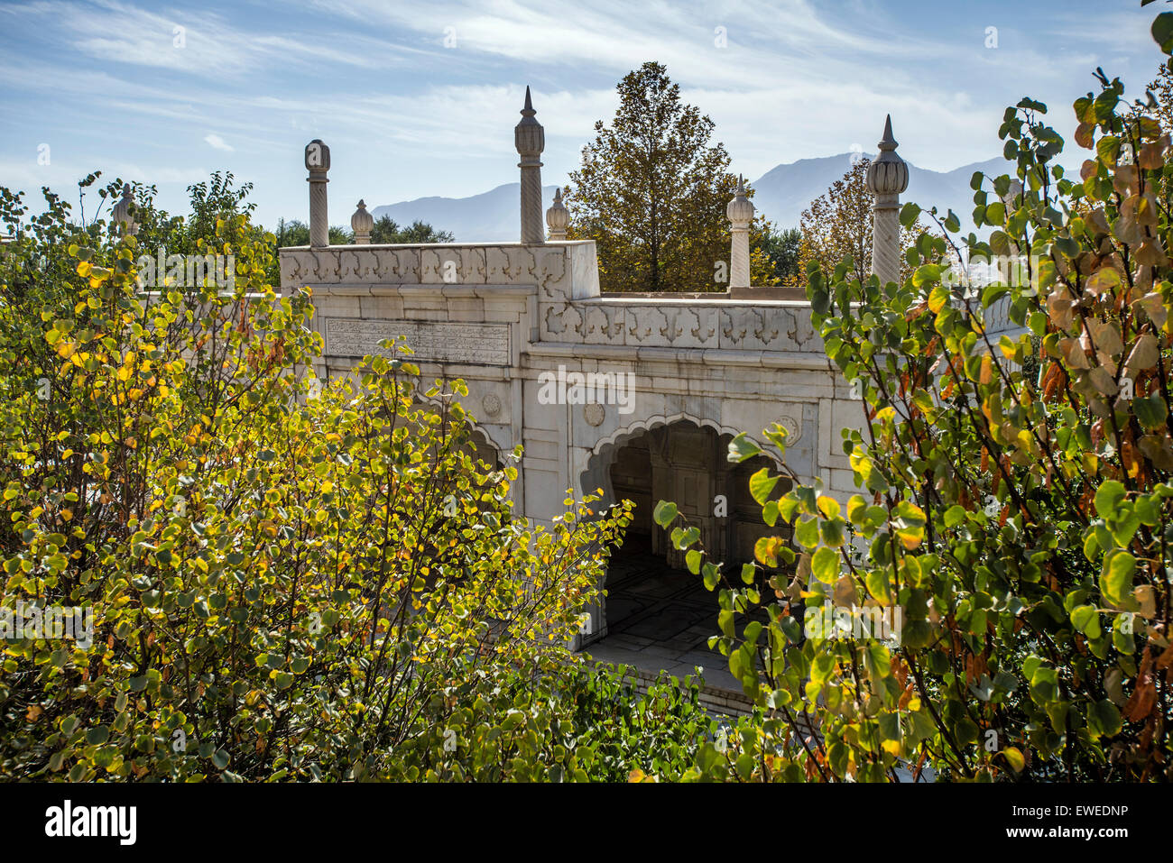 La mosquée de Shah Jahan dans les jardins de Babour, Kaboul, Afghanistan Banque D'Images