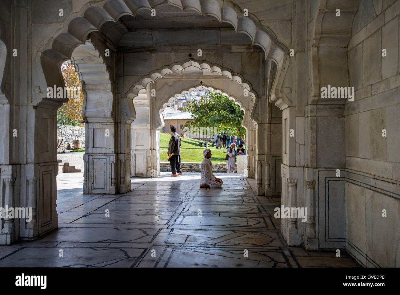 La mosquée de Shah Jahan dans les jardins de Babour, Kaboul, Afghanistan Banque D'Images