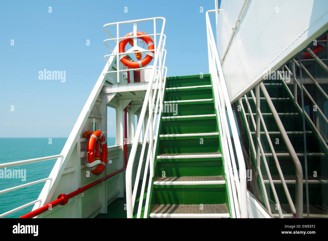 Escalier dans le bateau Banque D'Images