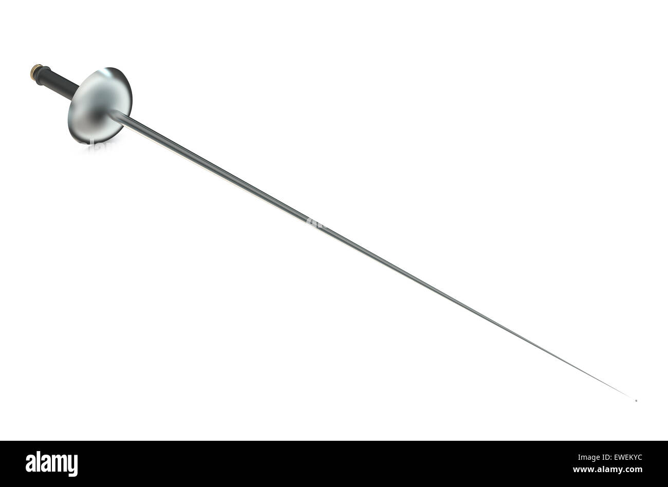 Duel à l'épée ou sabre isolé sur fond blanc Banque D'Images