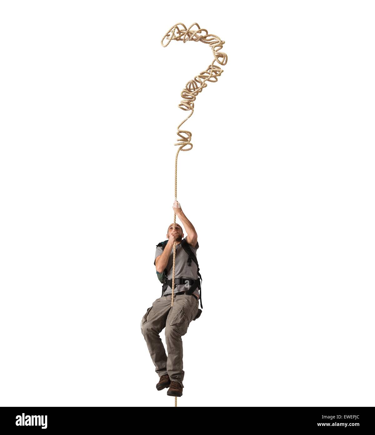 Corde d'air interrogatif Banque D'Images