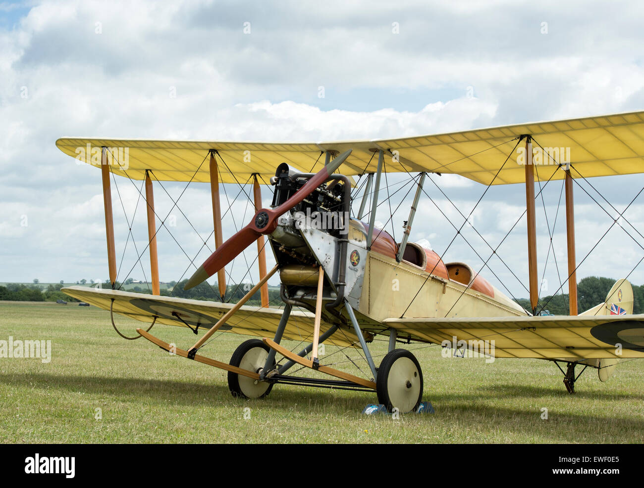 Royal Aircraft Factory SE-2 volant à Bicester biplan festival. Oxfordshire, Angleterre Banque D'Images