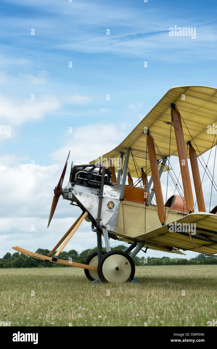 Royal Aircraft Factory SE-2 volant à Bicester biplan festival. Oxfordshire, Angleterre Banque D'Images