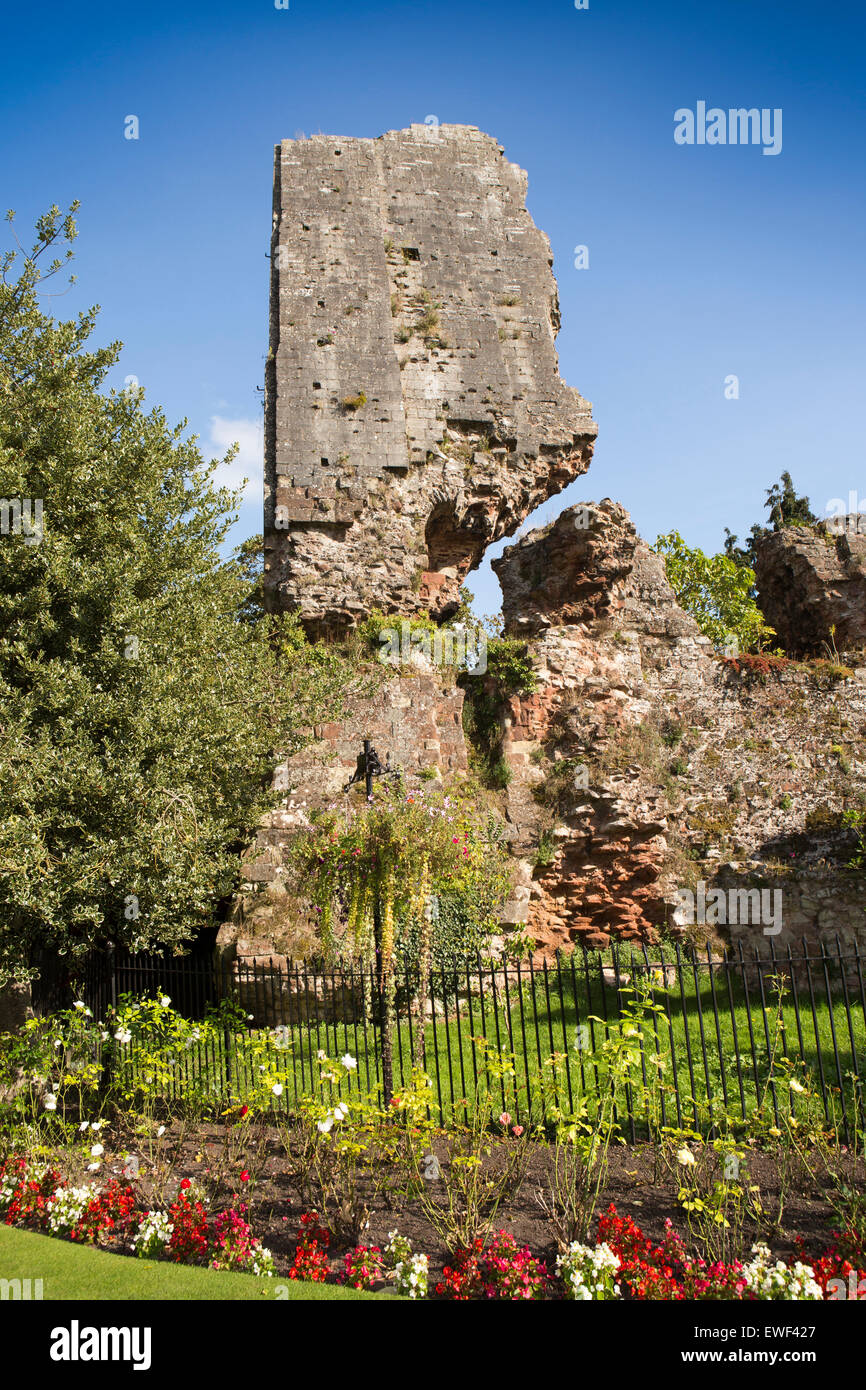 Royaume-uni, Angleterre, Shropshire, Bridgnorth, Parc du Château, tour normande, détruit par la guerre civile siège Banque D'Images