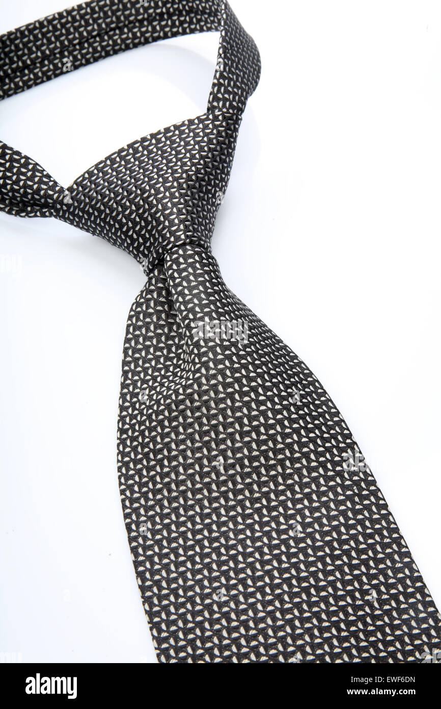 Cravate sur fond blanc - close-up Banque D'Images