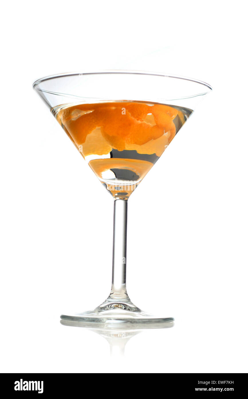 Portrait de verre dans un verre à martini Banque D'Images