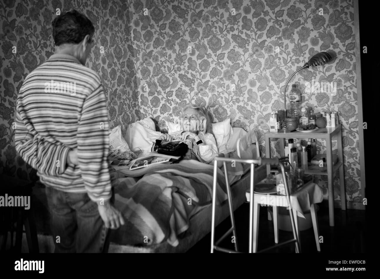 L'AIDE SOCIALE POUR PERSONNE ÂGÉE Banque D'Images