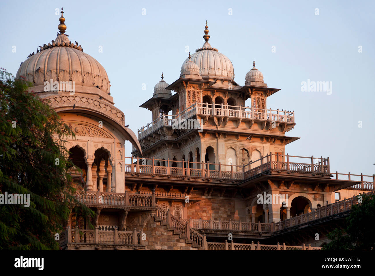 Albert Hall avec Central Museum Jaipur, Rajasthan, Inde Banque D'Images