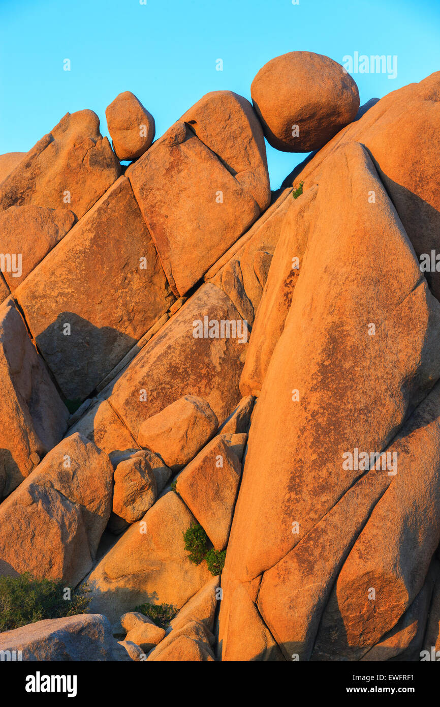 Les roches Jumbo dans Joshua Tree National Park, Californie, USA. Banque D'Images