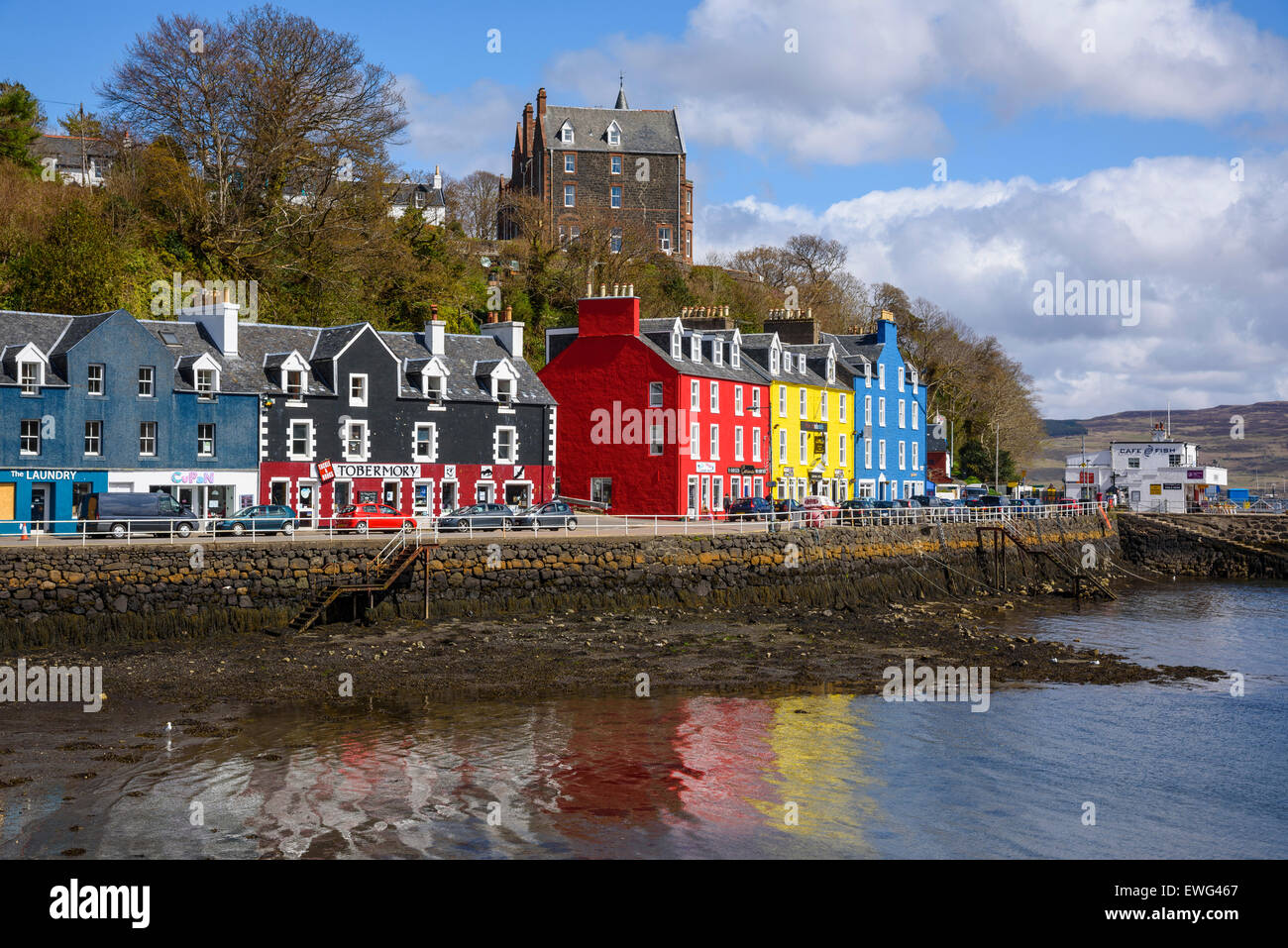 Le port de Tobermory, Isle of Mull, Hébrides, Argyll and Bute, Ecosse Banque D'Images