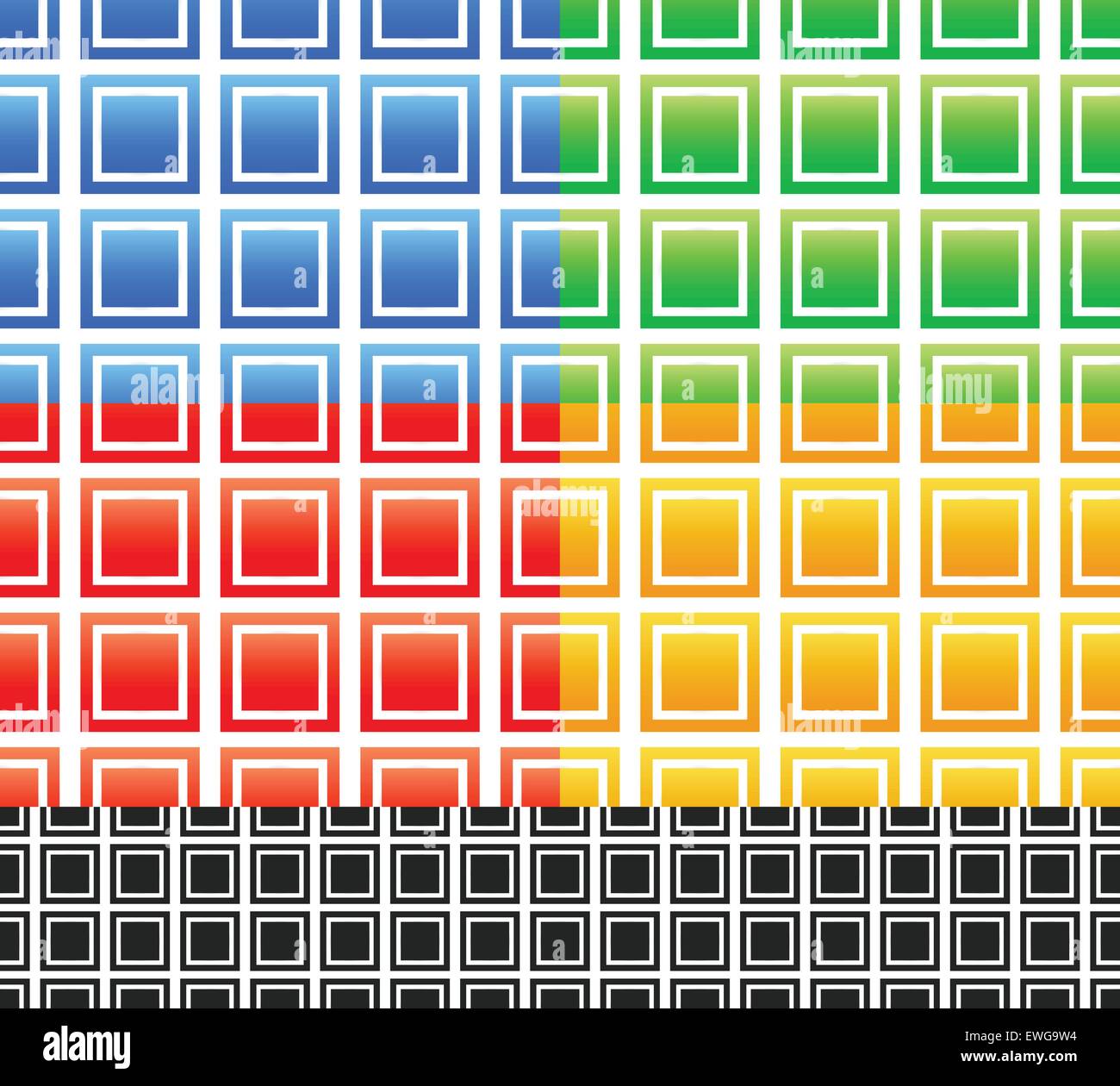 Ensemble de modèles reproductibles de manière transparente aux couleurs vives, d'origines Illustration de Vecteur