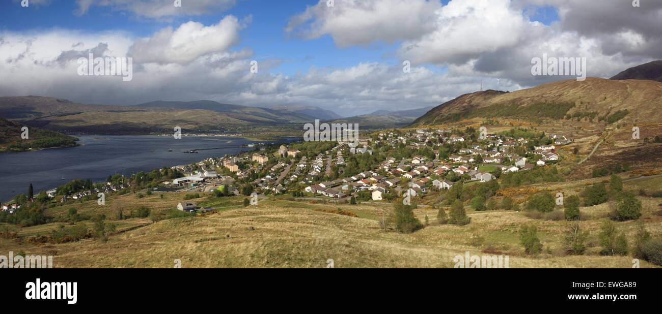 Fort William et le Loch Linnhe. Banque D'Images