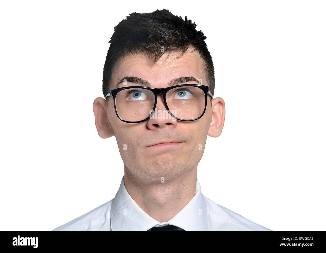 L'homme d'affaires libre de penser Banque D'Images