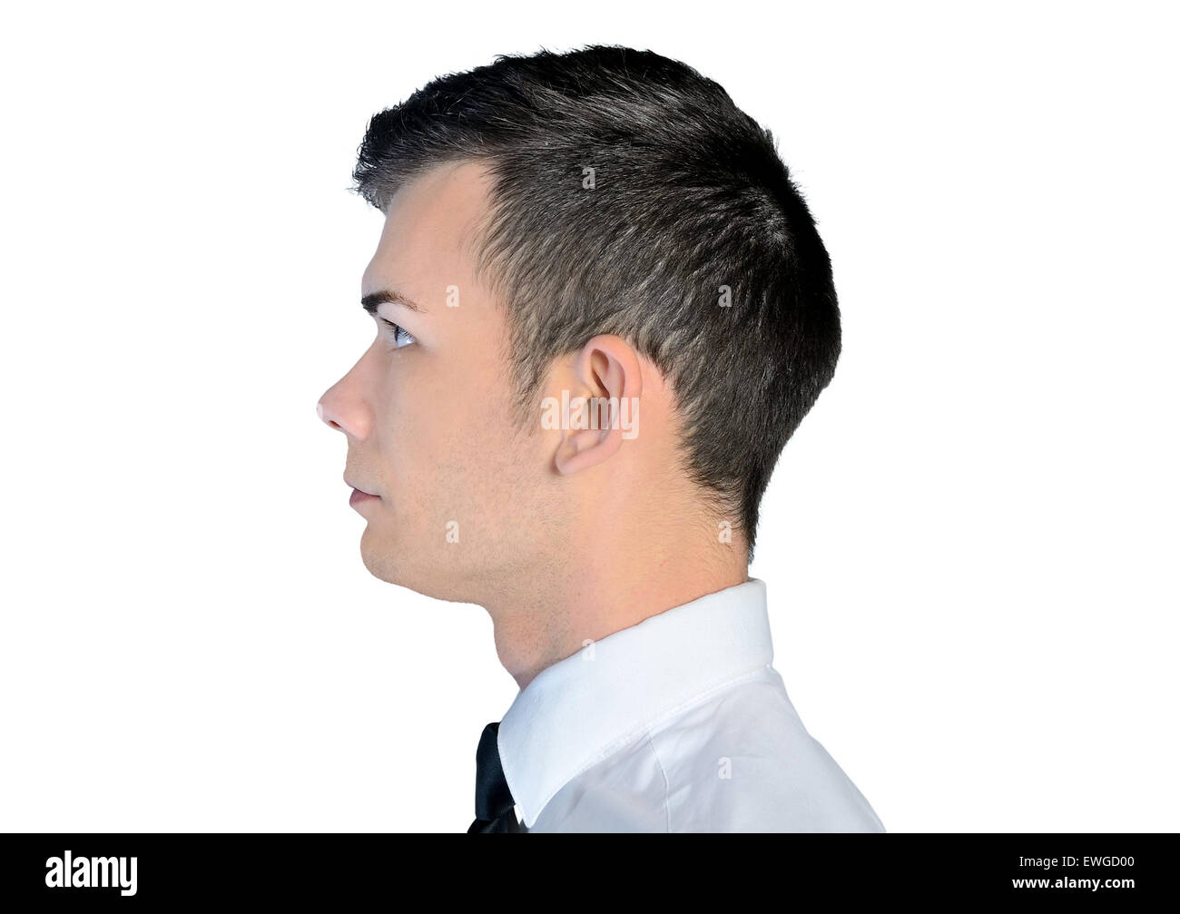 Gros plan du business man head Banque D'Images