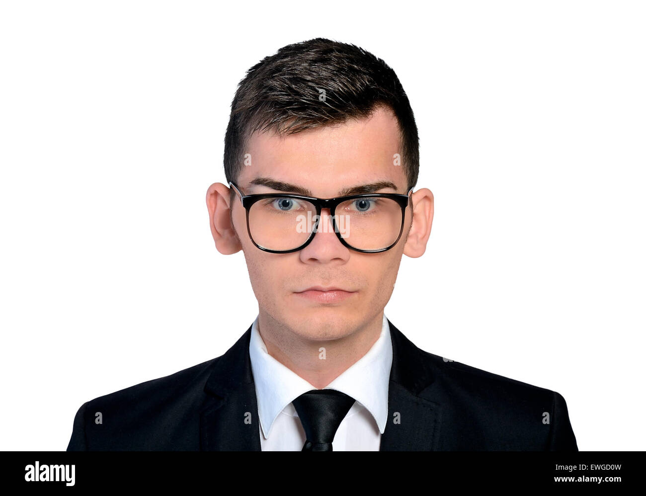 L'homme d'affaires isolées avec des lunettes Banque D'Images