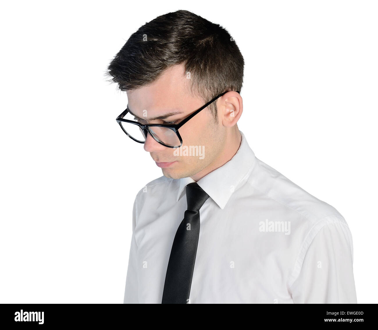 L'homme d'affaires solution pensée isolés Banque D'Images