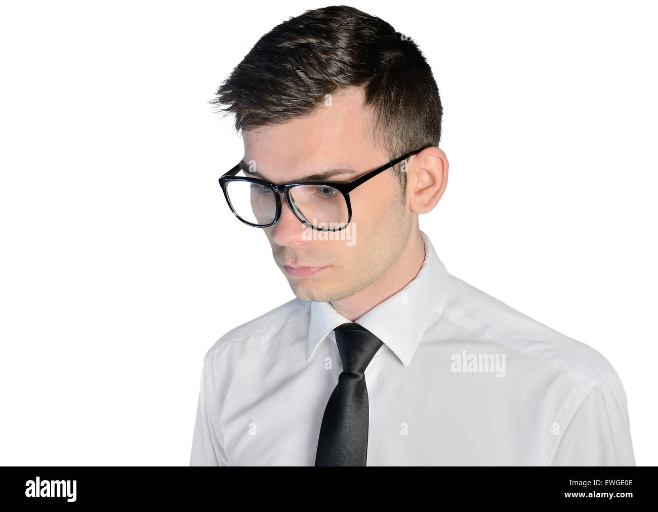 L'homme d'affaires solution pensée isolés Banque D'Images