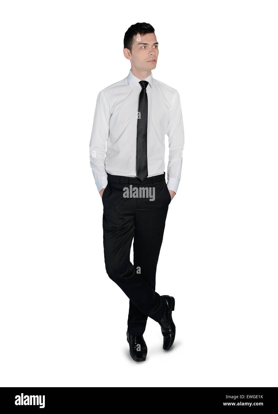 L'homme d'affaires isolées à la côte Banque D'Images