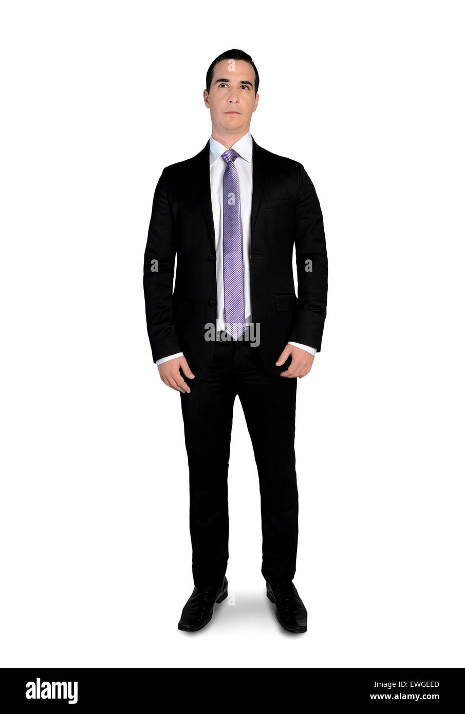 Affaires isolées man looking up Banque D'Images