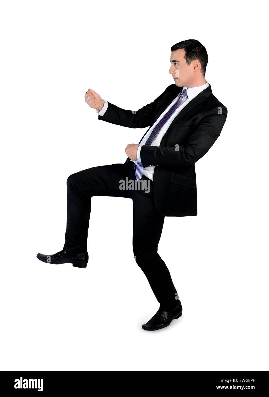 L'homme d'affaires isolées faites glisser quelque chose Banque D'Images L'homme d'affaires isolées faites glisser quelque chose Banque D'Images